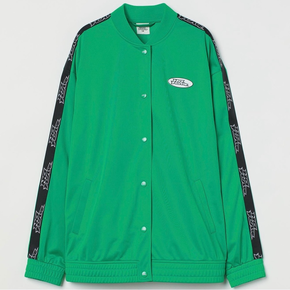 No Fear x H&M green track jacket sz. Small